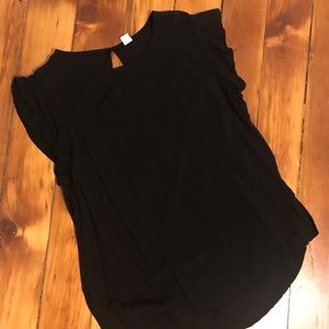 Black Old Navy Flutter Sleeve Blouse - Size M